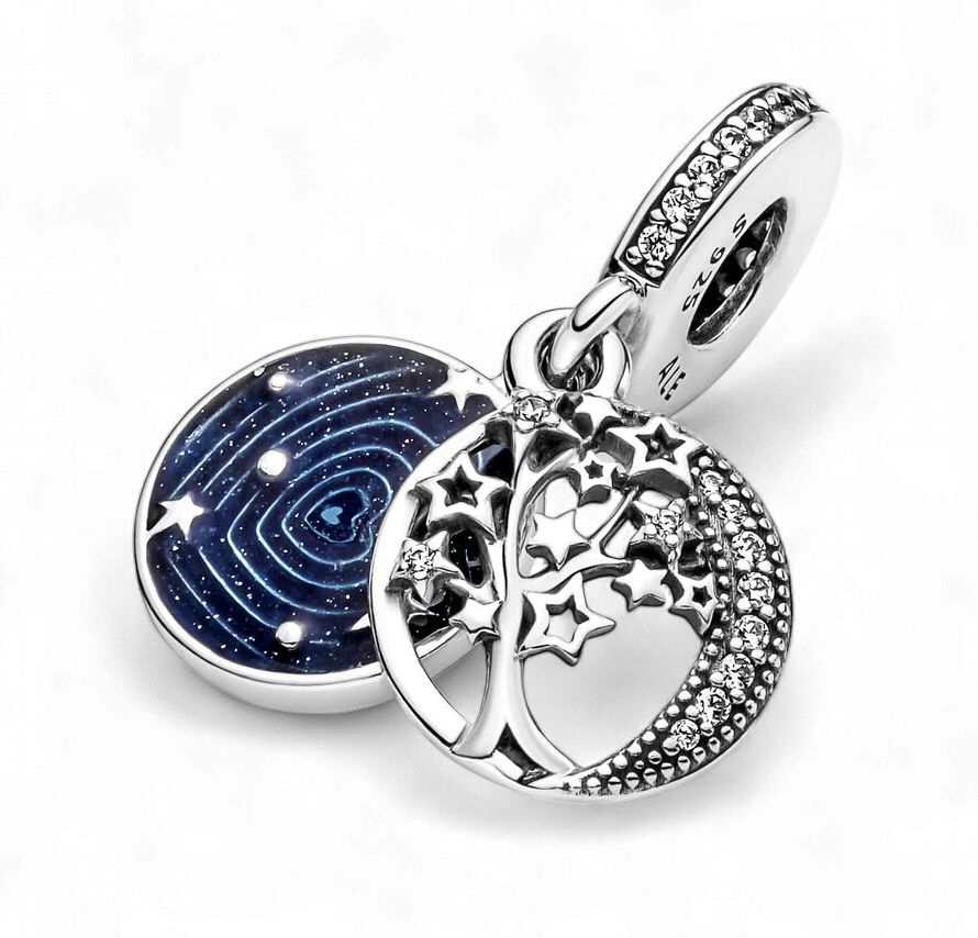 Double Dangle Tree &amp; Galaxy Moon Charm -799645C01