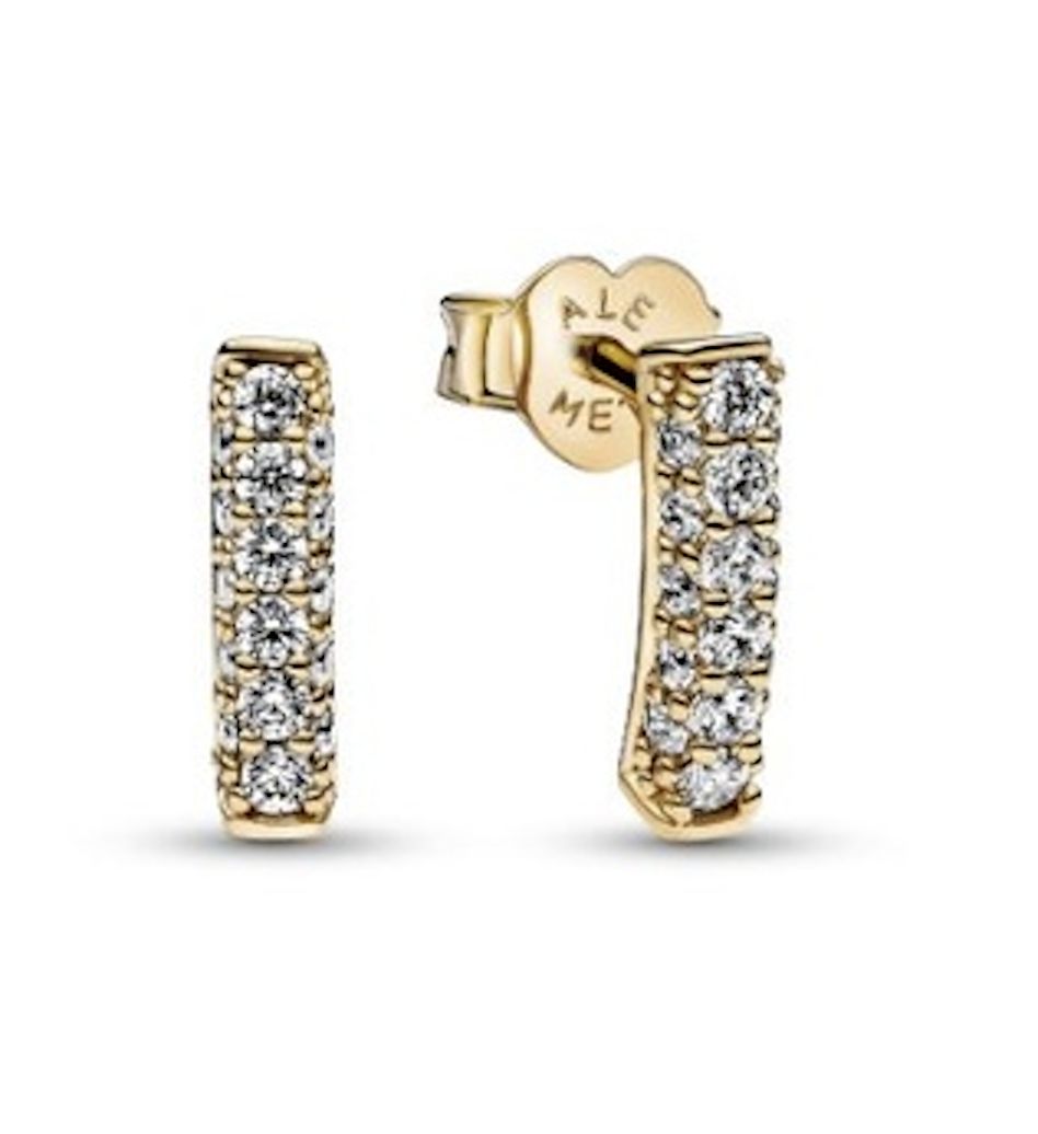 Pandora Timeless Pavé Single-Row Bar Stud Earrings - 262626C01