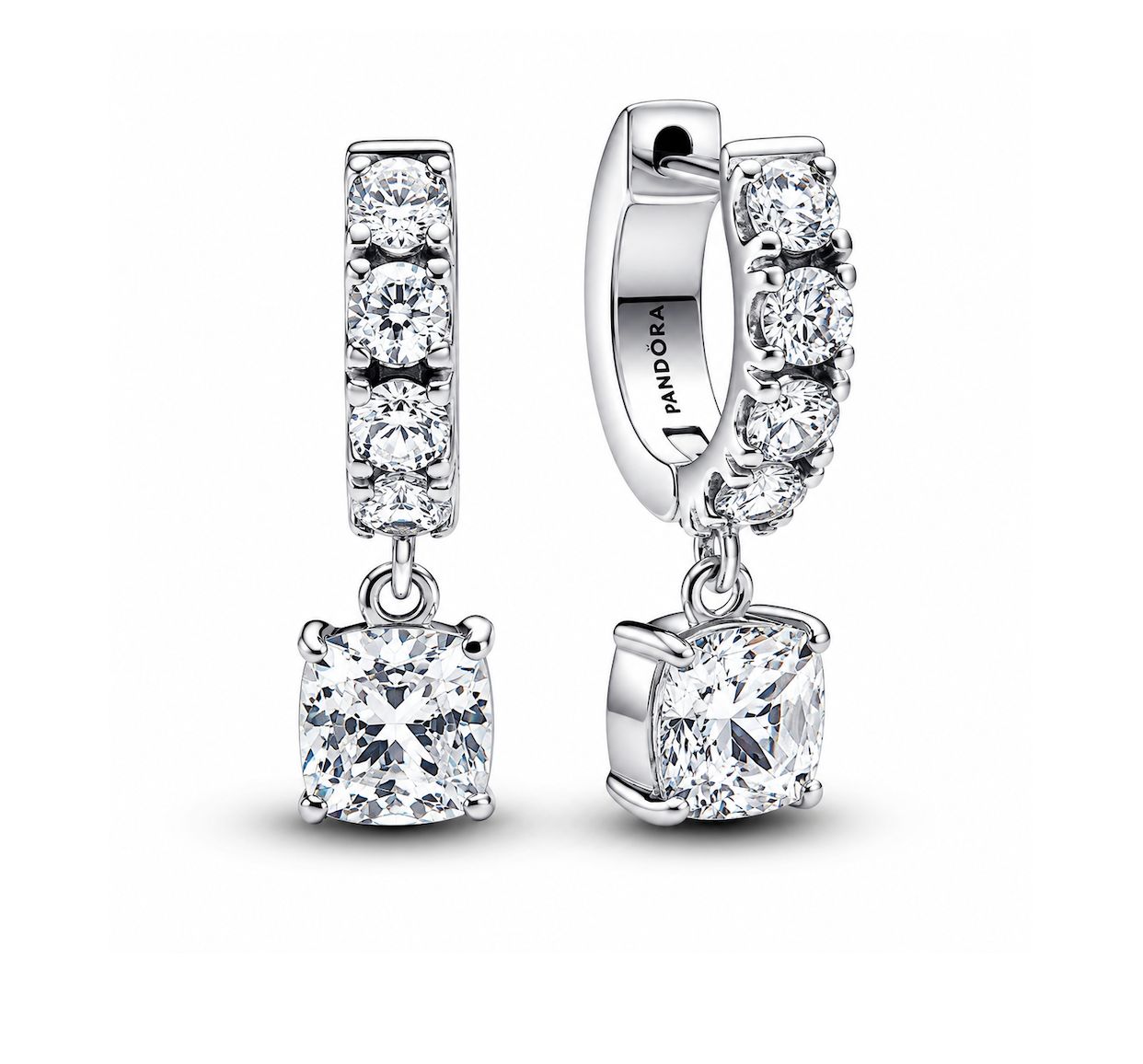 Pandora Pavé Dangle Hoop Earrings - 293547C01