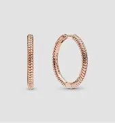 Charm Hoop Earrings Snake chain pattern - 289532C00