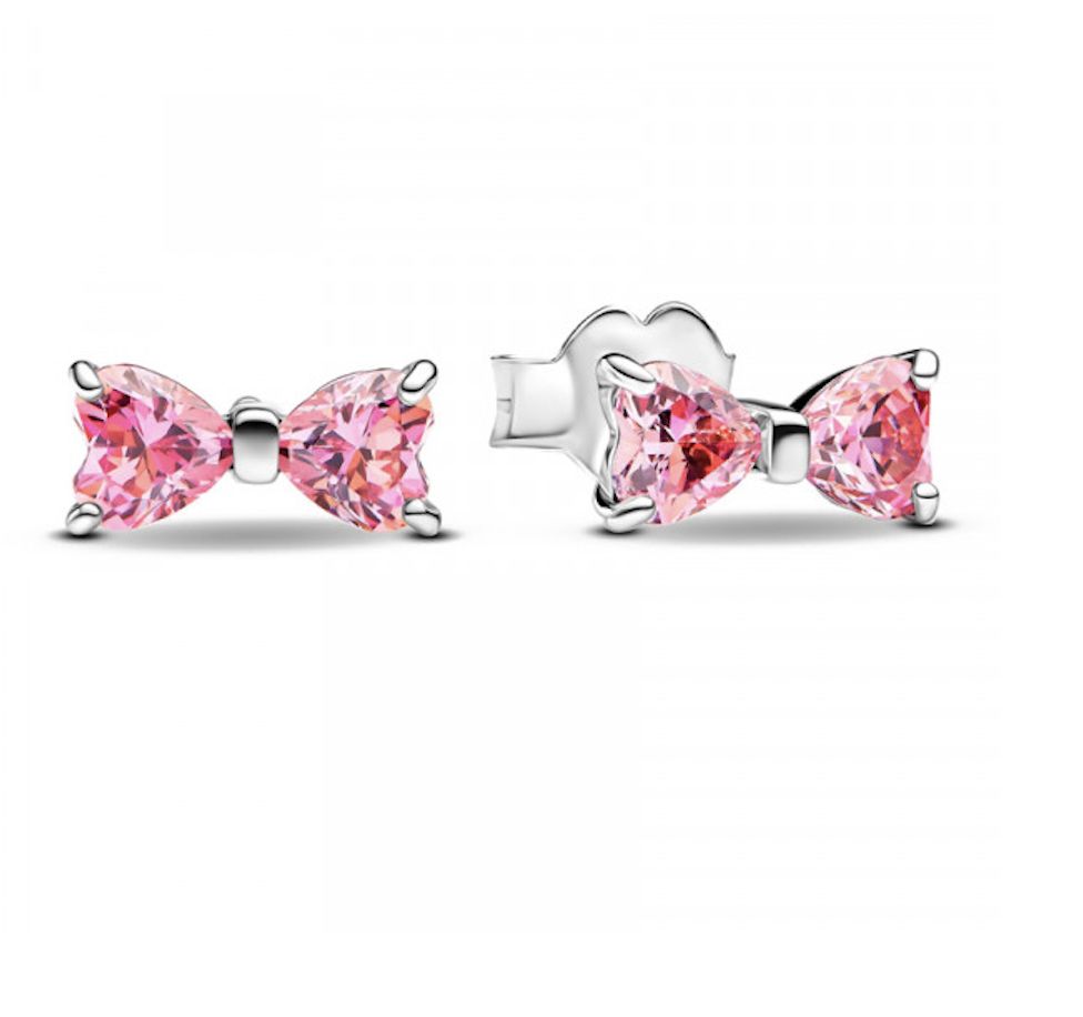 Pandora Pink Bow Stud Earrings - 293505C01