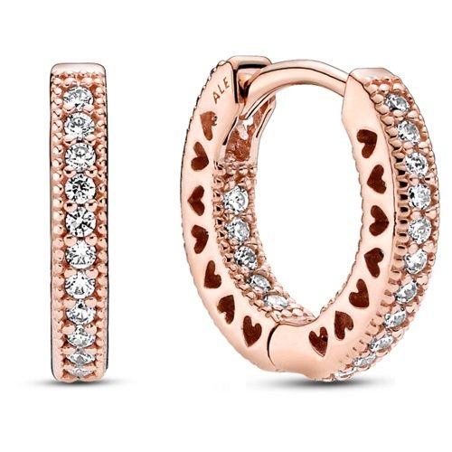 Pandora Pavé Heart Hoop Earrings - 286317C01
