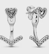 Wishbone Heart Stud Earrings - 299280C01