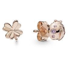 LadyBird and Clover Pandora Rose Stud Earrings