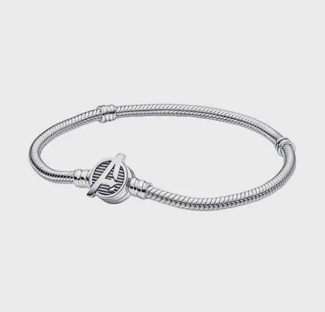 Marvel The Avengers Logo Clasp Snake Chain Bracelet  - 590784C00