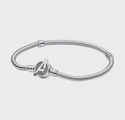 Marvel The Avengers Logo Clasp Snake Chain Bracelet  - 590784C00