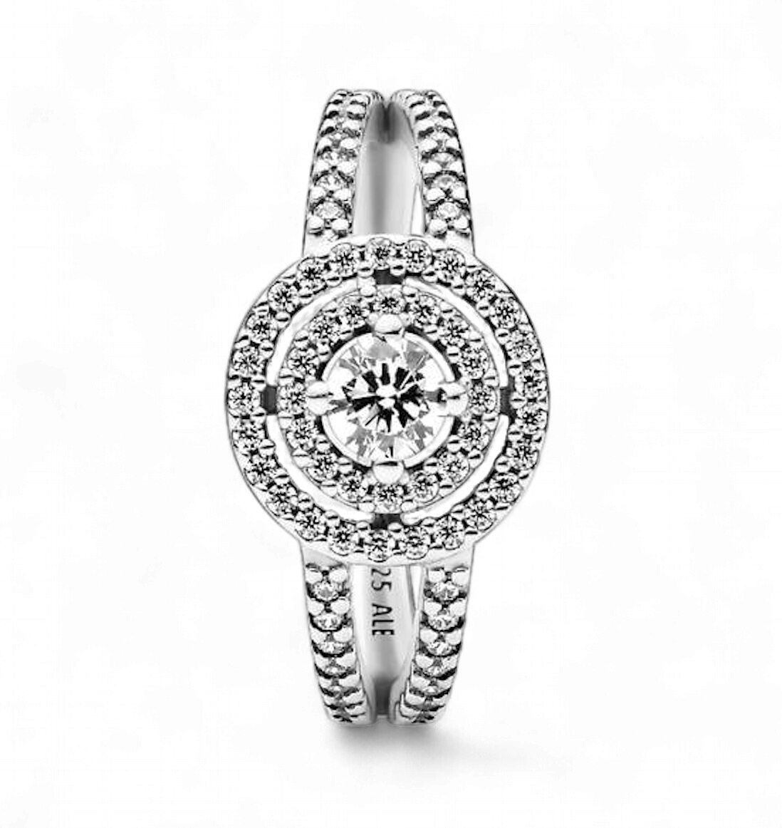 Sparkling Double Halo Ring-199408C01
