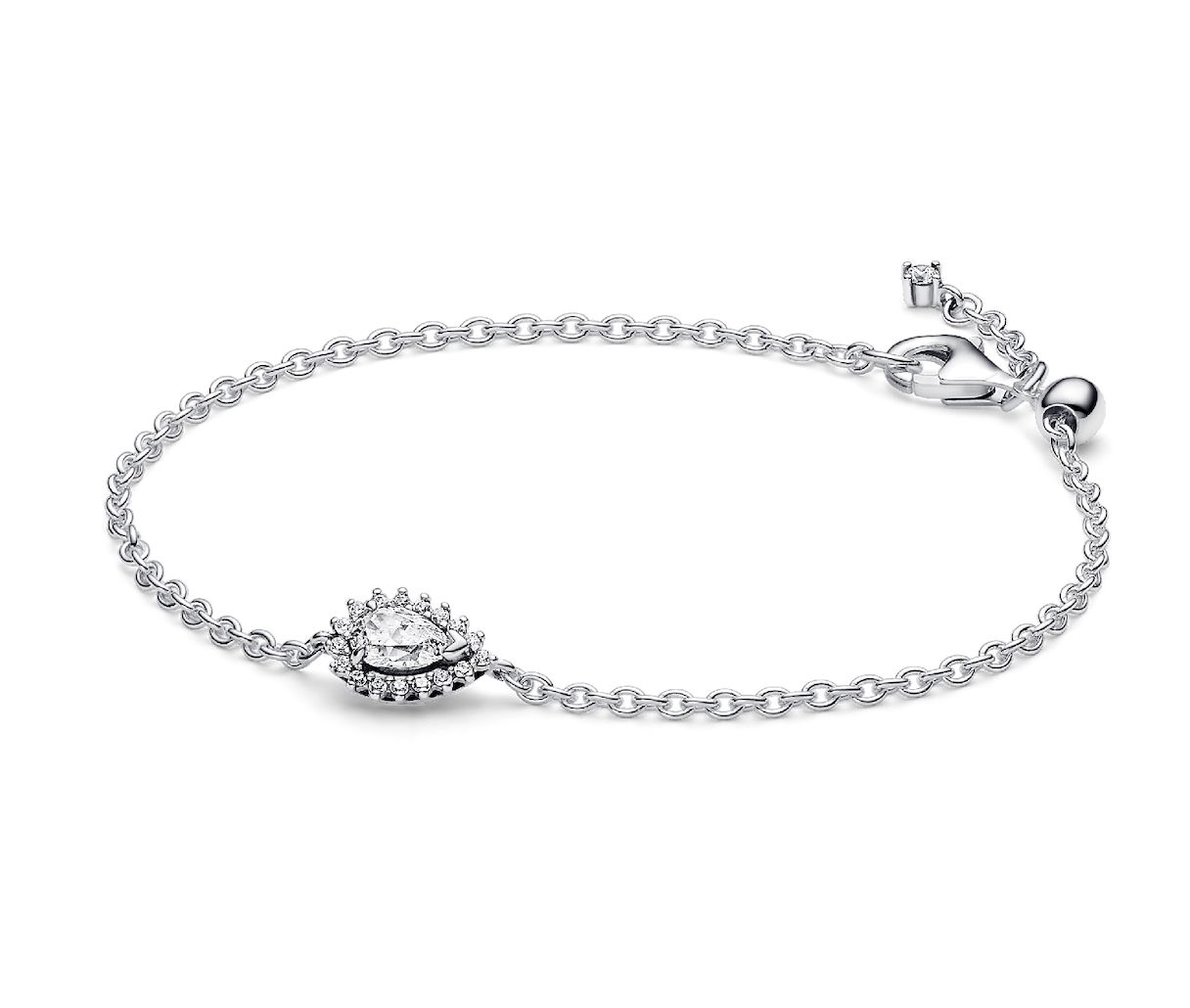 Pear Halo Chain Bracelet-593001C01