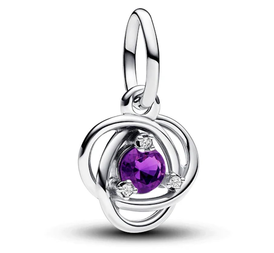 Purple Eternity Circle Dangle Charm-793125C02