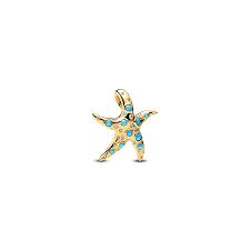 Sparkling Blue Starfish Dangle Charm - 763818C01