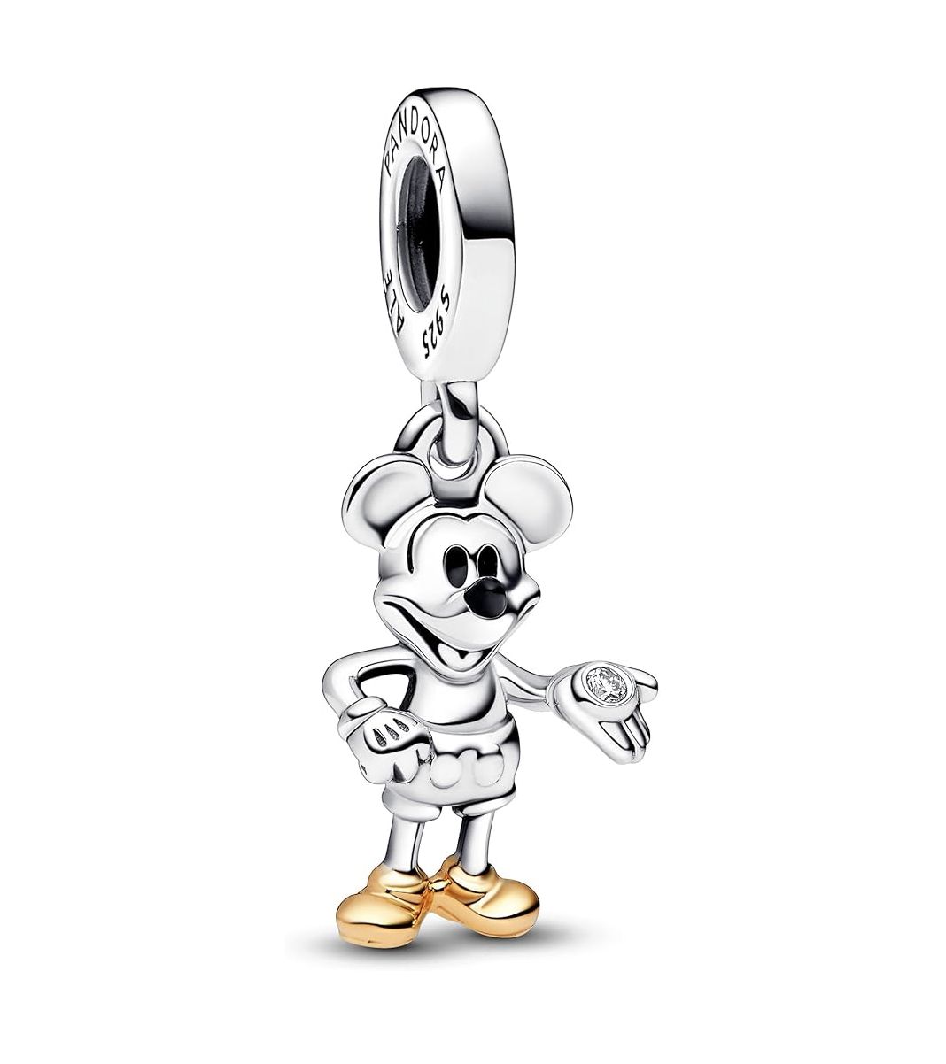 Disney 100th Anniversary Mickey Mouse Lab-Grown Diamond Dangle Charm-792812C01