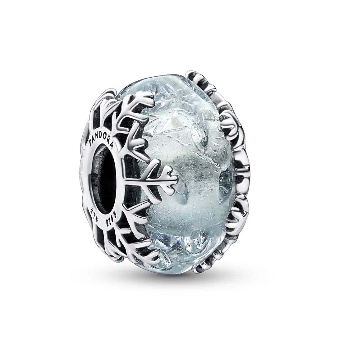 Winter Blue Snowflake Murano Charm - 792377C00