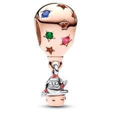 Two-tone Santa Claus in Hot Air Balloon Charm - 782976C01