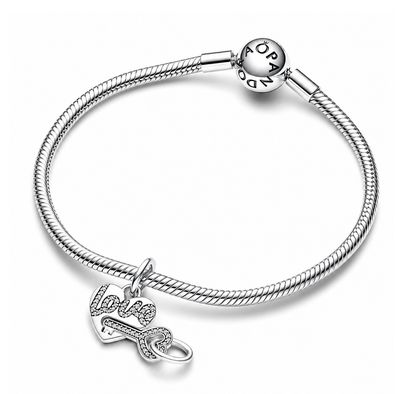 Splittable Heart &amp; Key Dangle Charm-793081C01