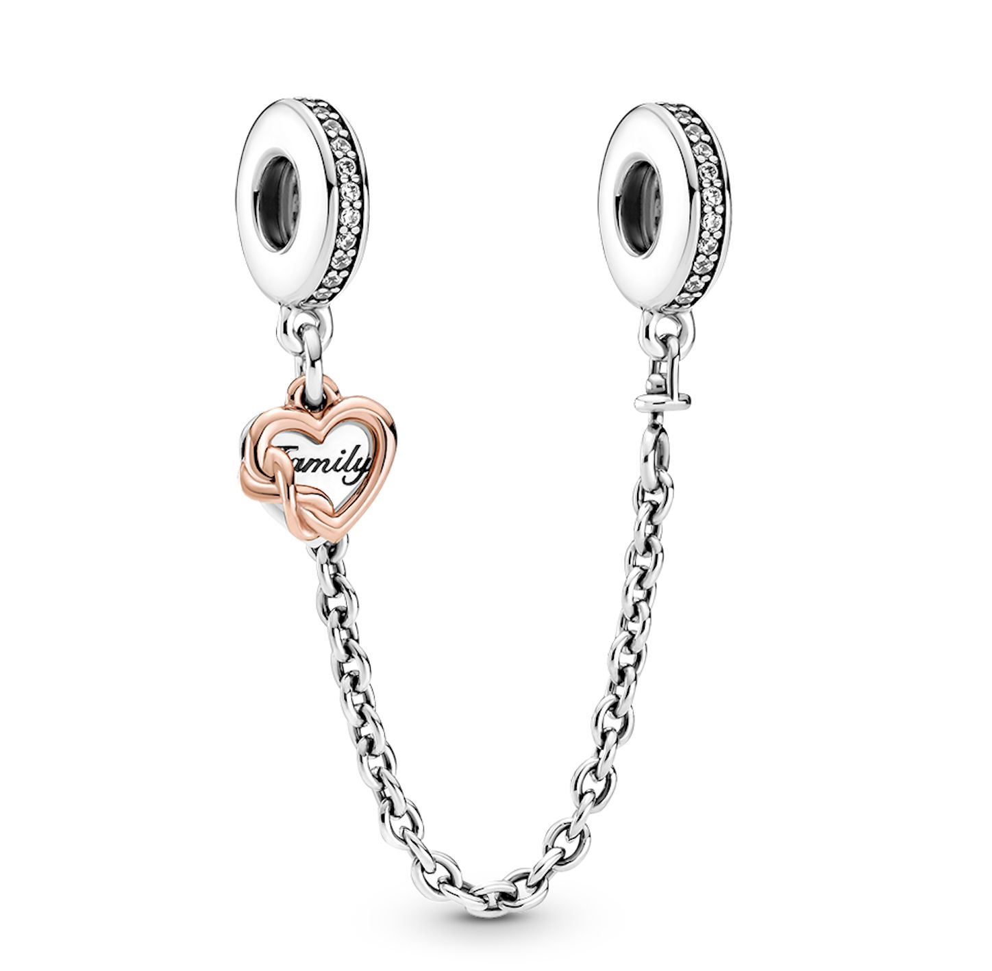 Family Heart Safety Chain Charm-789541C01-05