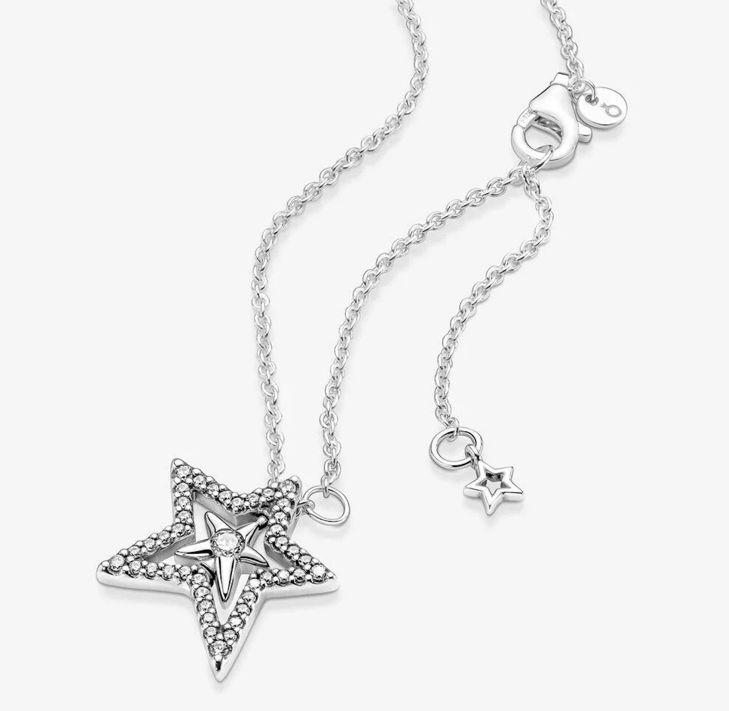 Pavé Asymmetric Star Collier Necklace  - 390020C01-45
