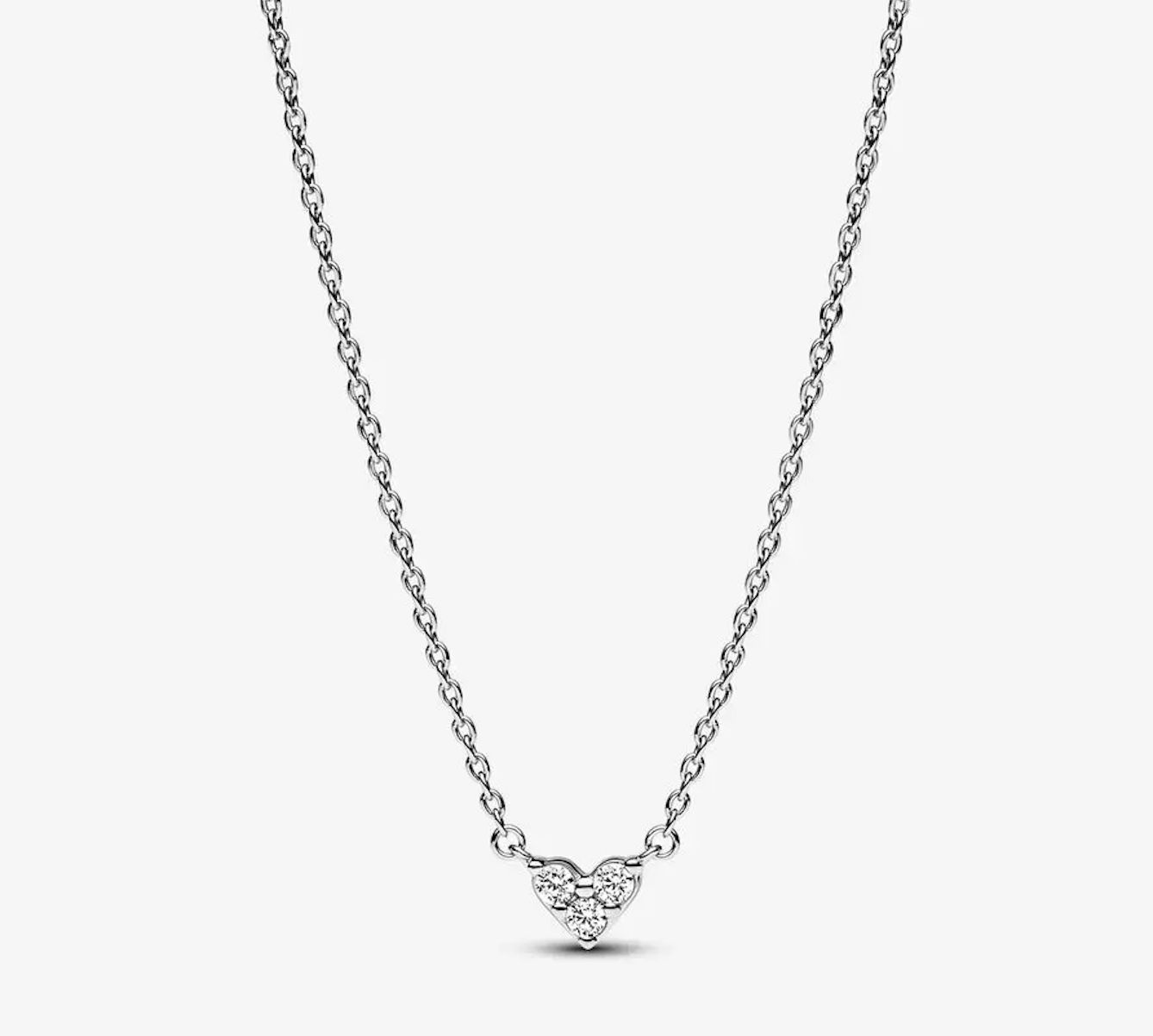 Triple Stone Heart Collier Necklace - 393014C01-45