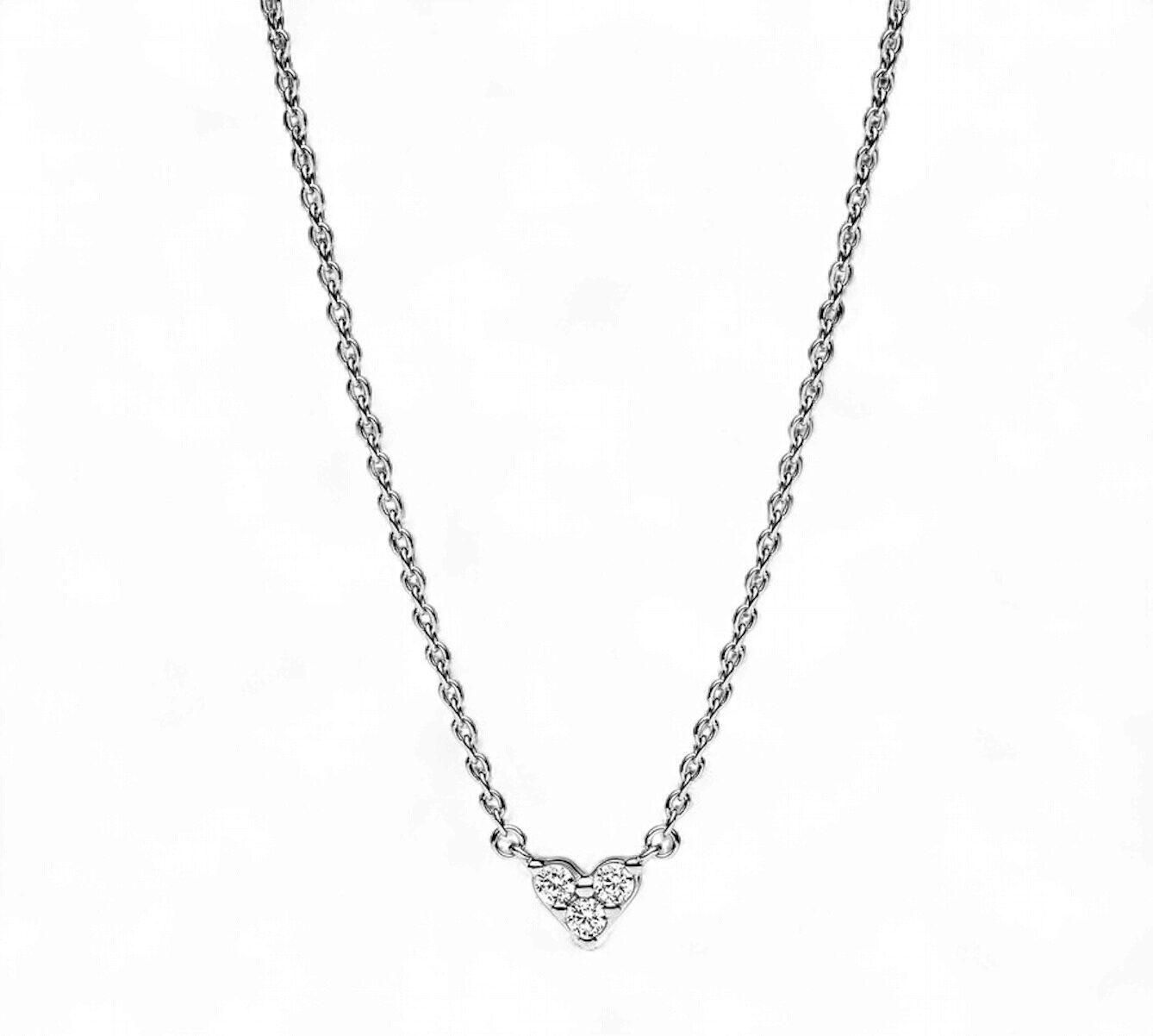 Triple Stone Heart Collier Necklace-393014C01-45