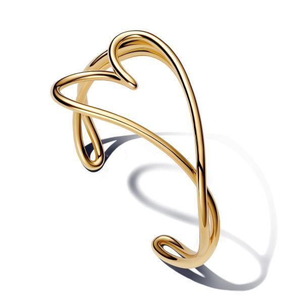 Pandora Organically Shaped Heart Bangle - 563808C00