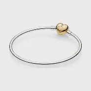 Pandora Logo Heart Clasp Bangle  - 568656C00