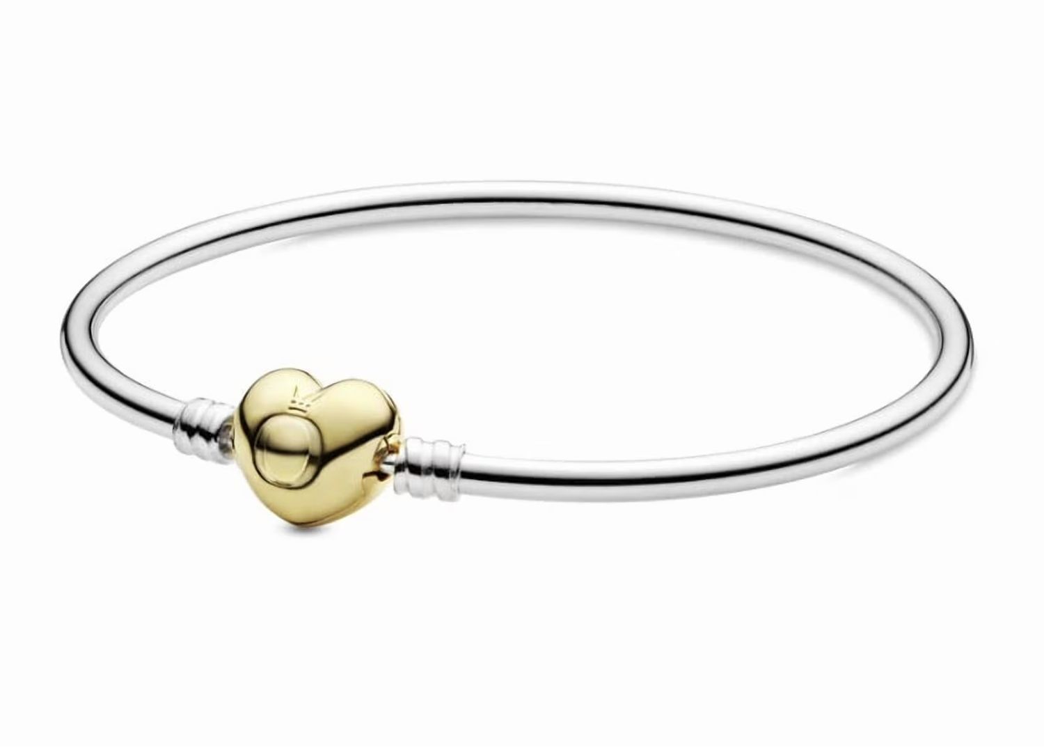 Pandora Logo Heart Clasp Bangle  - 568656C00