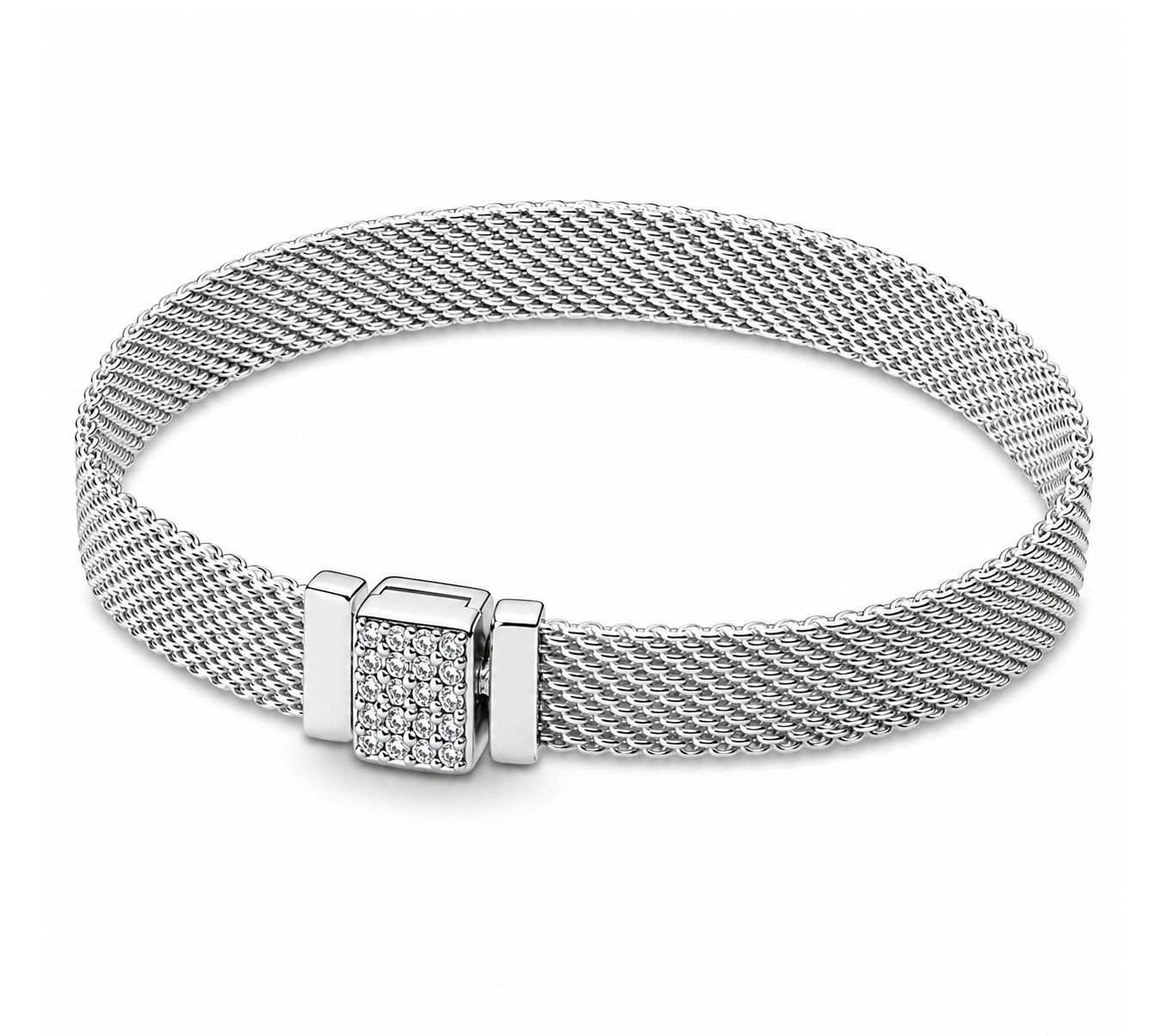 Reflexions Sparkling Clasp Bracelet-599166C01, Size: 16