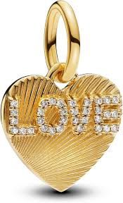 Engravable Love Heart Dangle Charm - 763604C01
