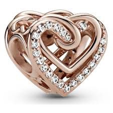 Sparkling Entwined Hearts Charm - 789270C01