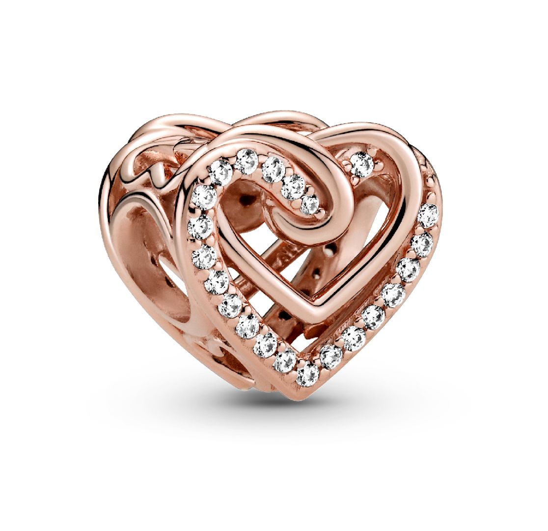 Sparkling Entwined Hearts Charm-789270C01