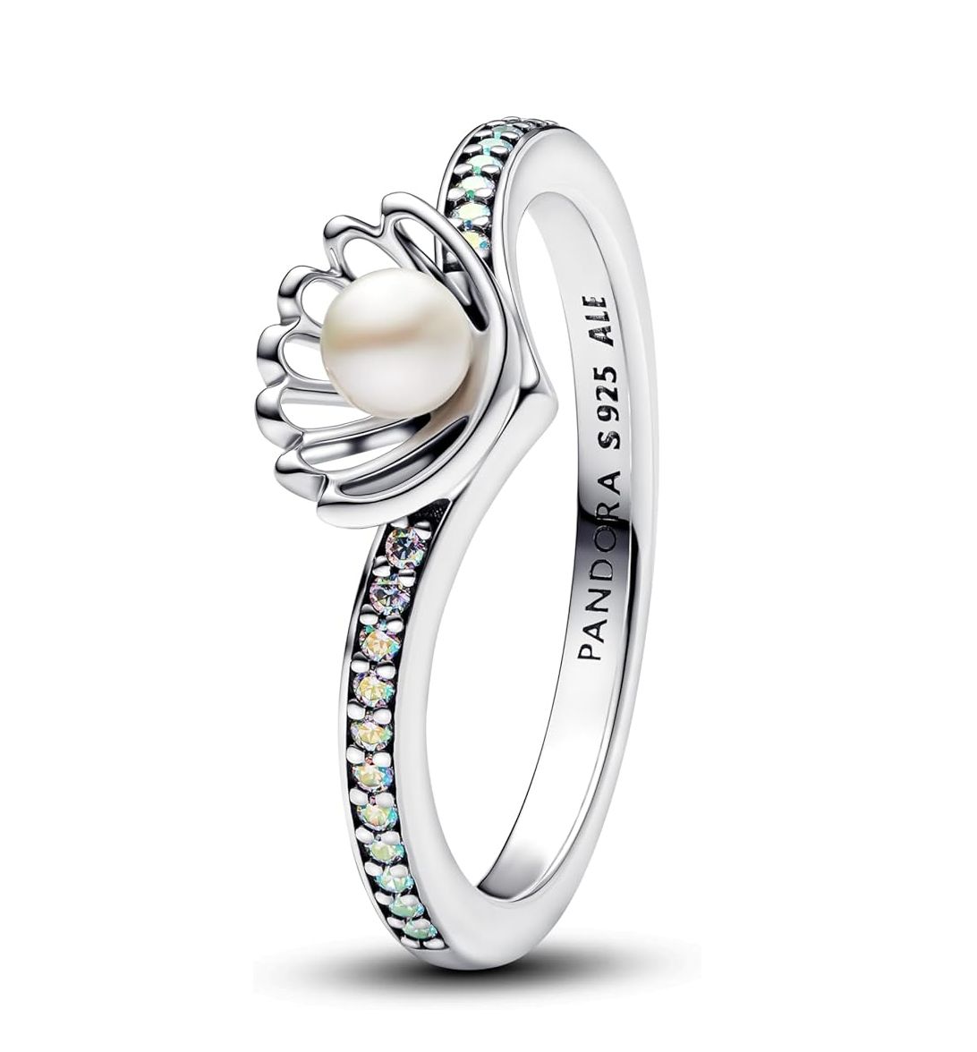 Disney Princess Ariel Shell Freshwater Cultured Pearl Ring-193654C01