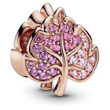 Sparkling Pavé Leaf Charm - 788322NPMMX