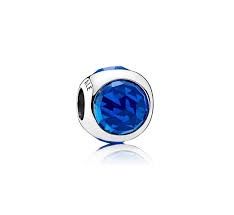 Royal Blue Radiant Droplet Silver charm - 792095NCB