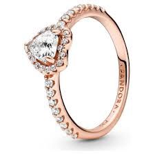 Sparkling Elevated Heart Ring  - 188421C02
