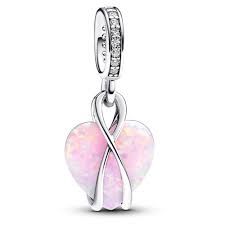 Mum Opalescent Heart Dangle Charm - 793202C01