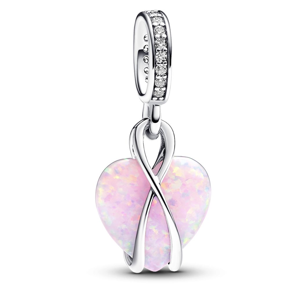 Mum Opalescent Heart Dangle Charm - 793202C01