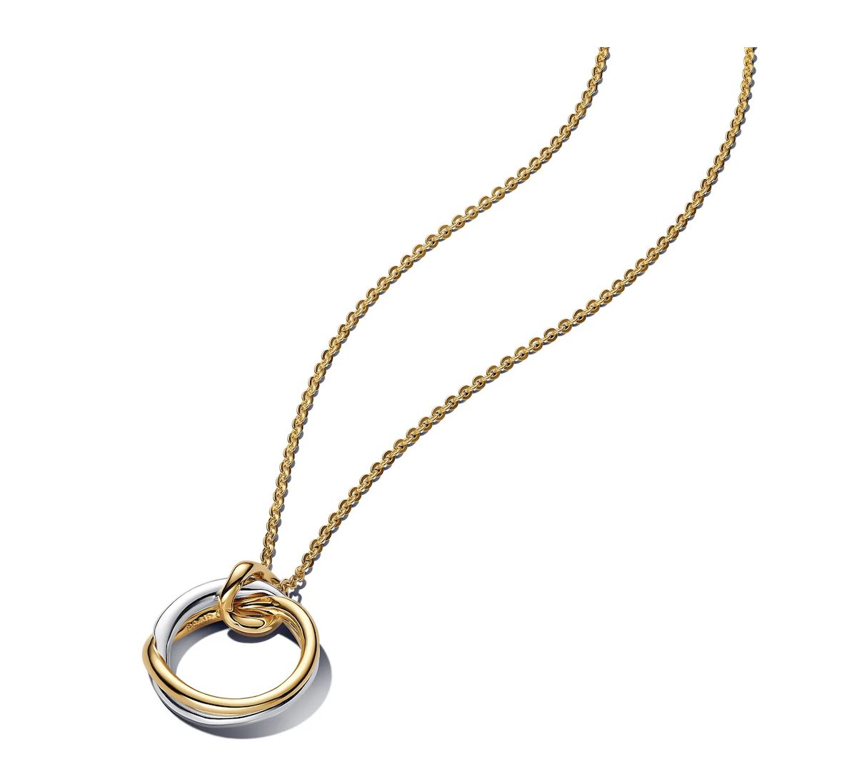 Organically Shaped Two-Tone Pendant Necklace-363882C00-45