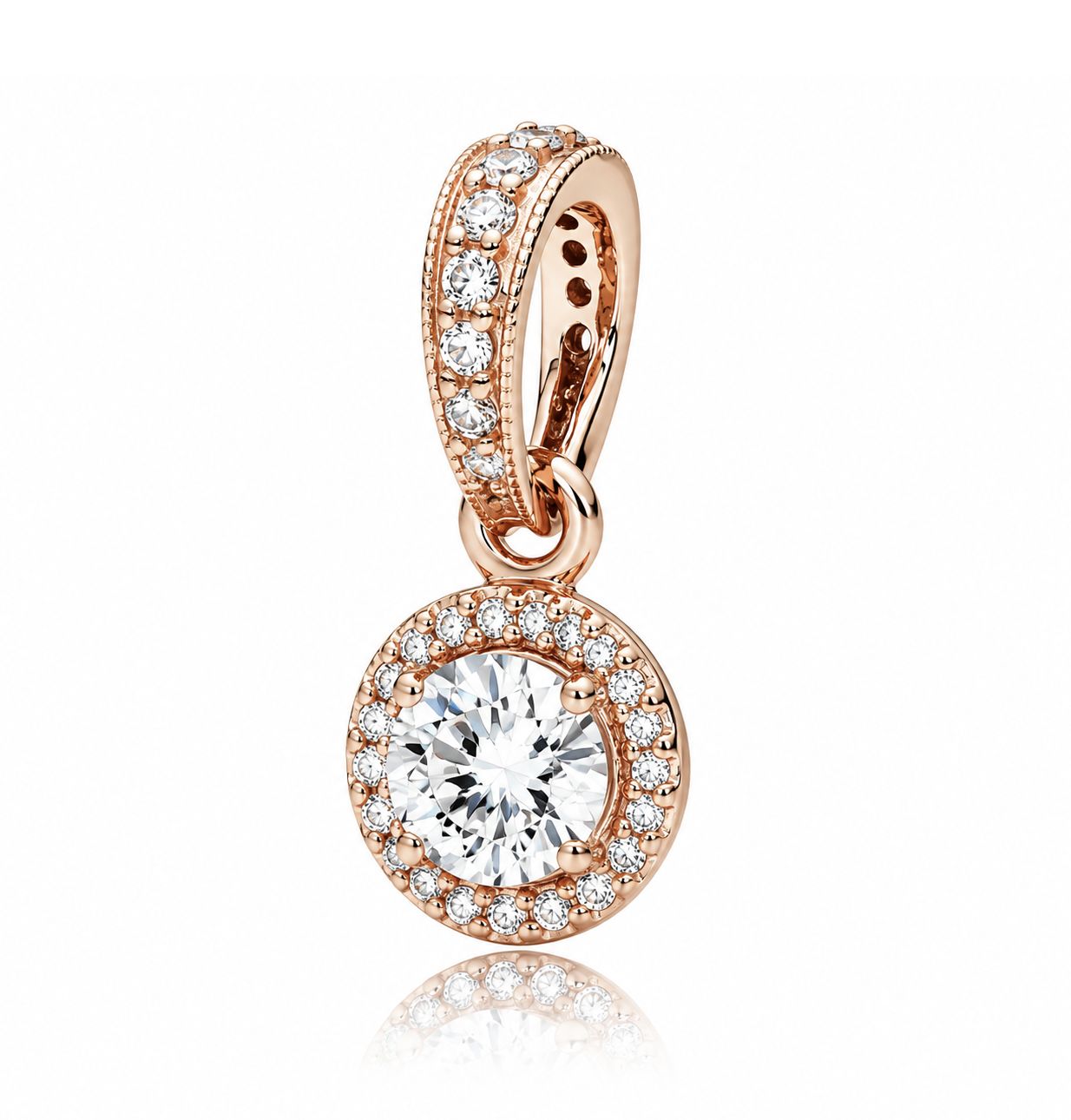 Round Sparkle Halo Pendant-380379CZ