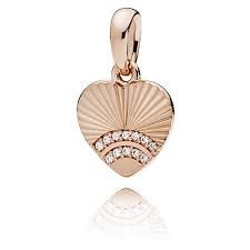 Heart Fan Pendant - 387286CZ