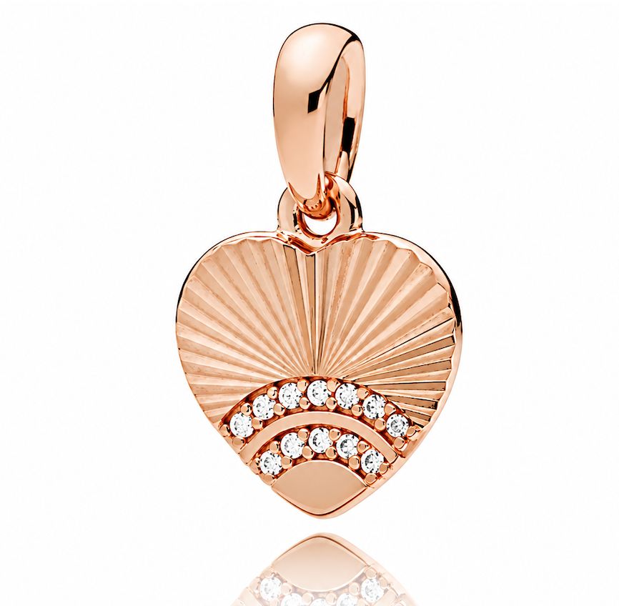 Heart Fan Pendant-387286CZ