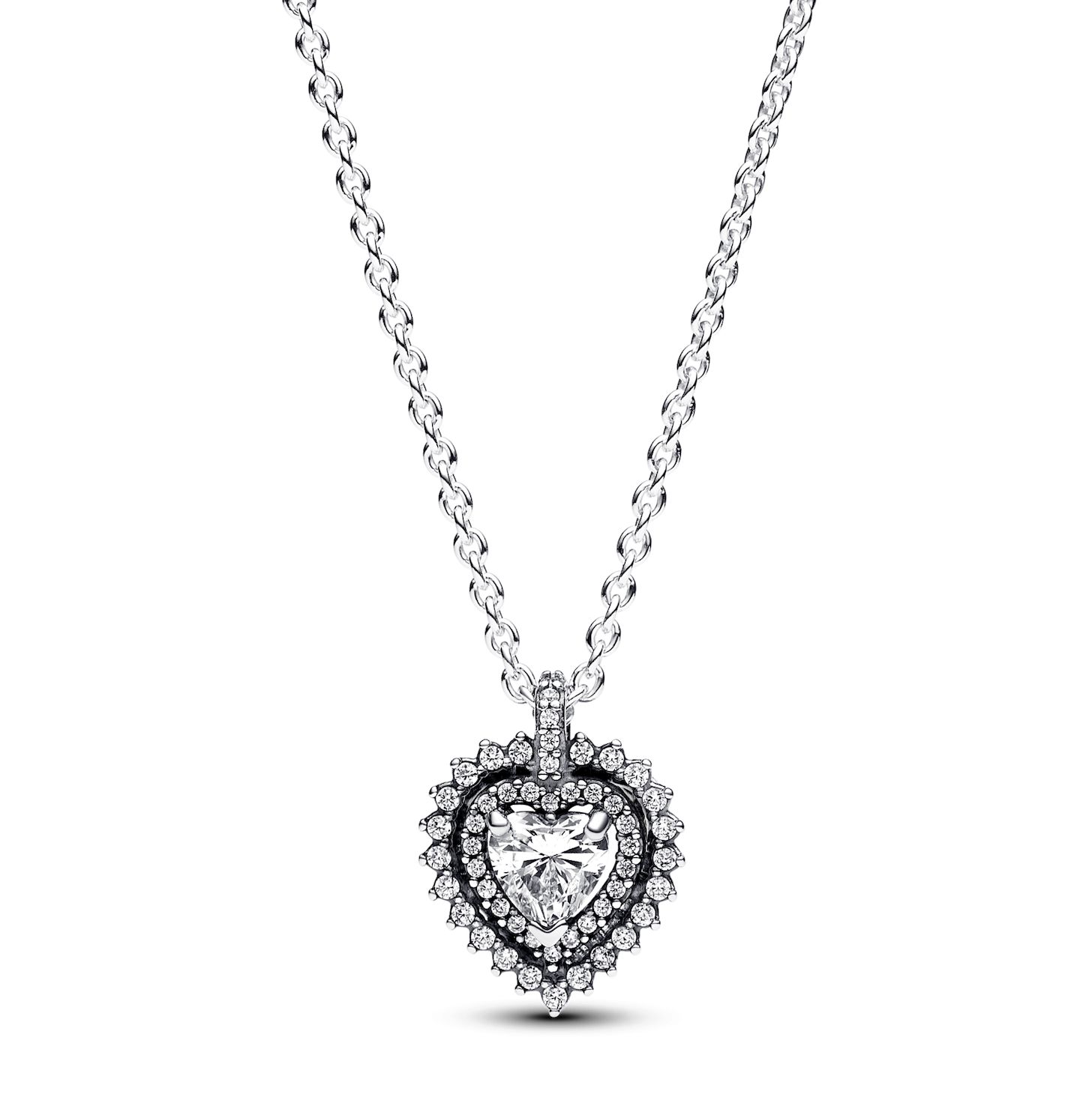 Sparkling Heart Halo Pendant  - 393099C01-45