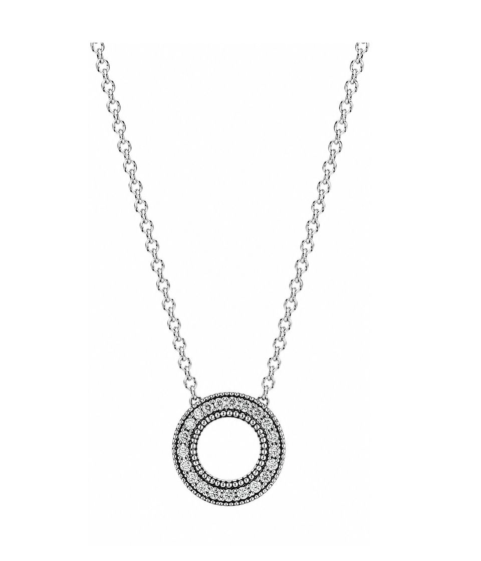 Logo Pavé Circle Collier Necklace-397436CZ-45