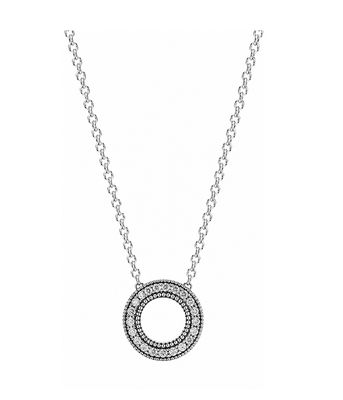 Logo Pavé Circle Collier Necklace-397436CZ-45