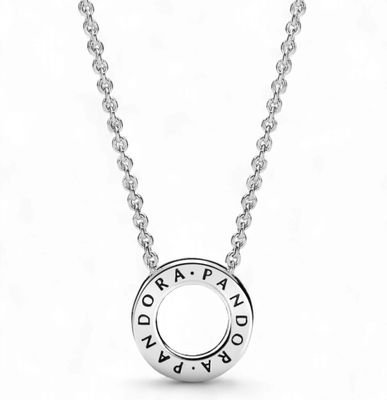 Logo Pavé Circle Collier Necklace-397436CZ-45