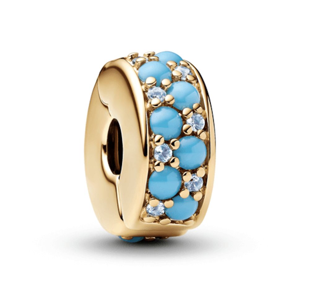 Aqua Blue Clip Charm-763902C01