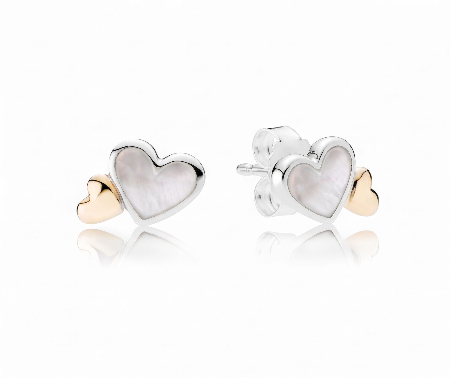 Luminous Hearts Stud Earrings-290697MOP
