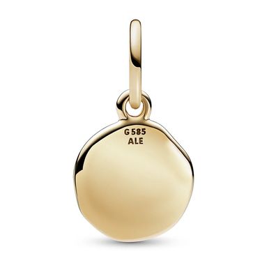 Sparkling Love Stamp 14k Solid Gold Dangle Charm-752605C01