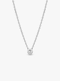 Pandora Era Bezel Sterling Silver Lab-grown Diamond Pendant - 392885C01-45