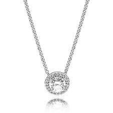 Round Sparkle Necklace - 396240CZ-45