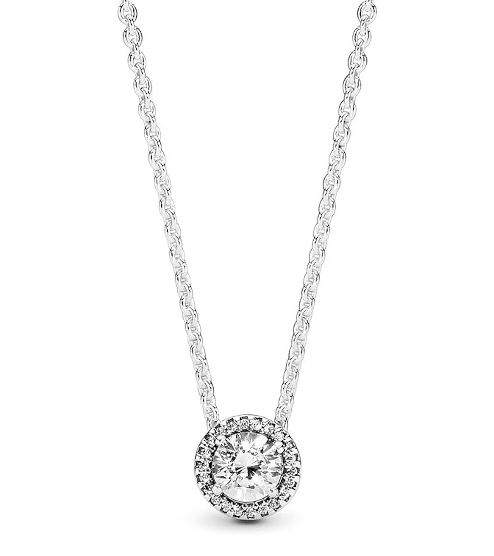 Round Sparkle Necklace - 396240CZ-45