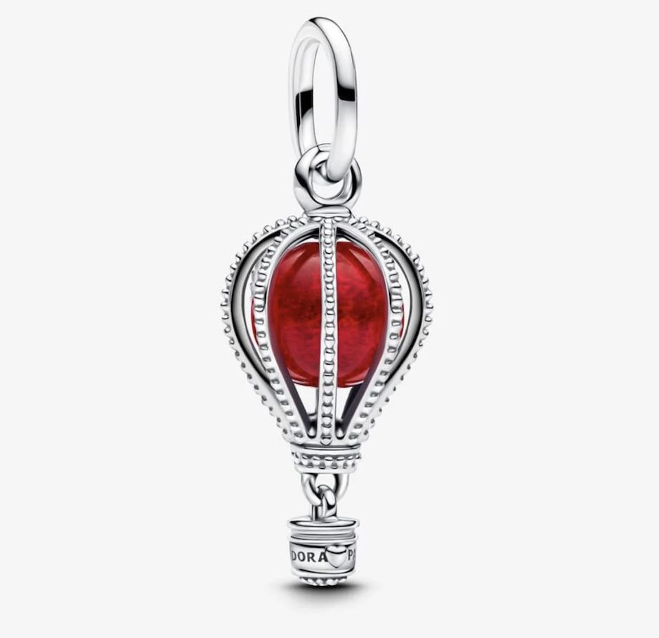 Hot Air Balloon Murano Glass Dangle Charm - 798064C01